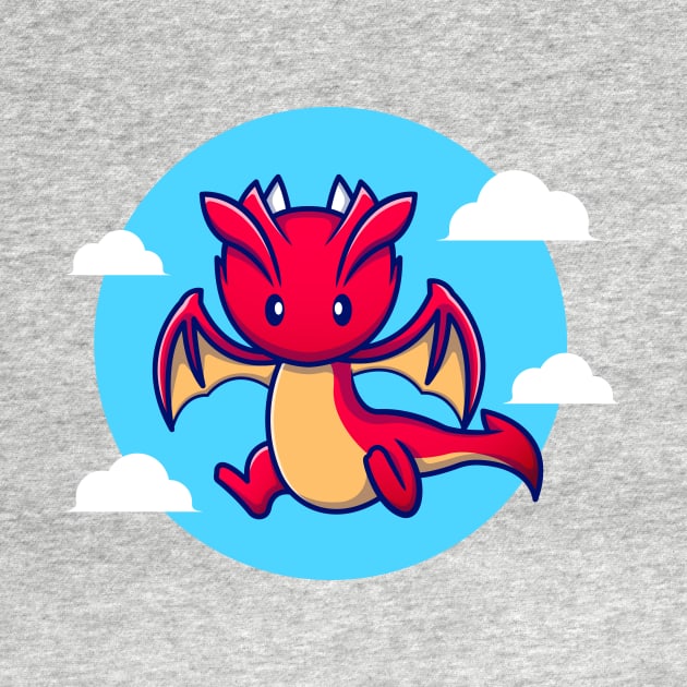 Cute Dragon Flying Cartoon by Catalyst Labs